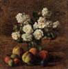 Still Life - Roses and Fruit